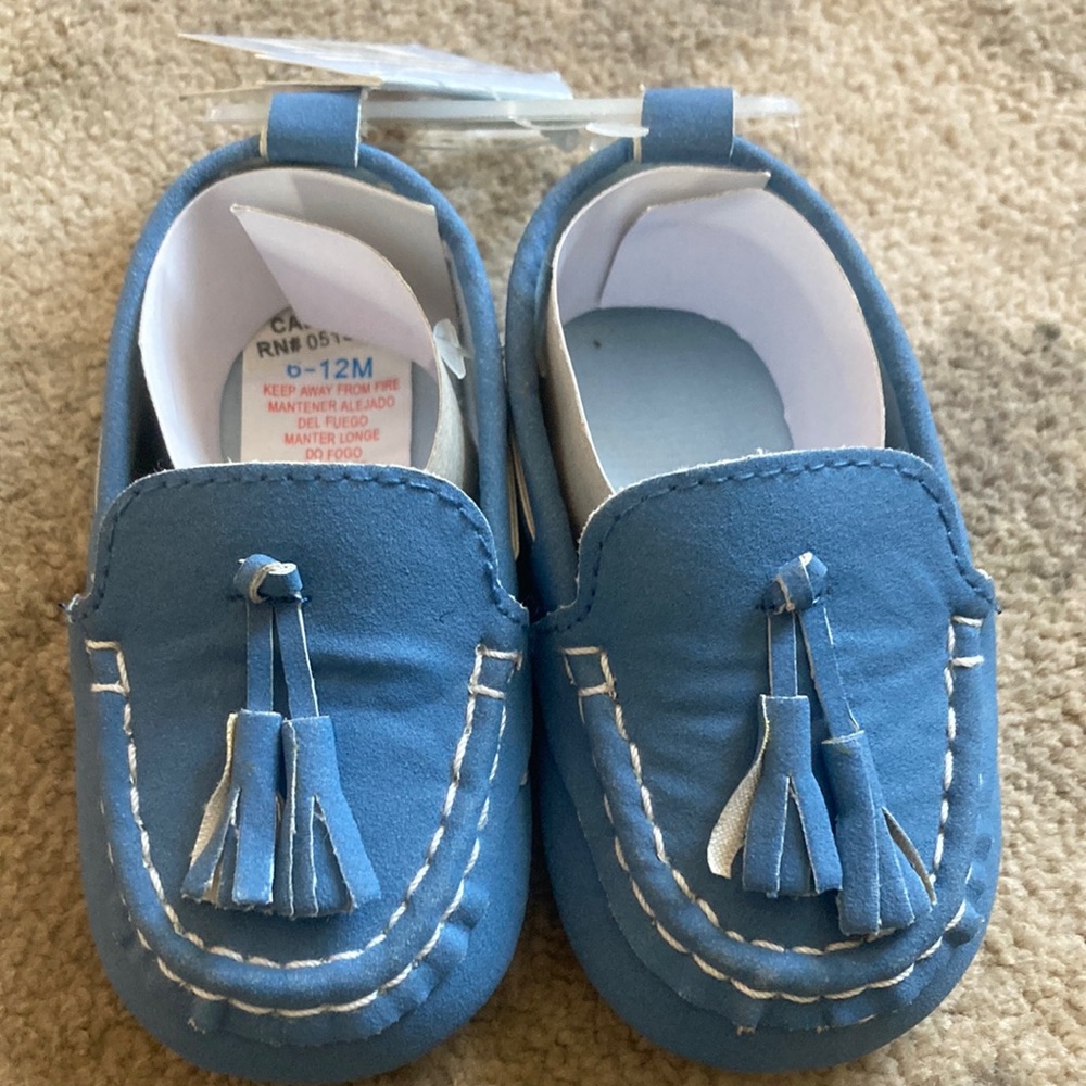 Clearance Rick-a-Bye blue baby shoes